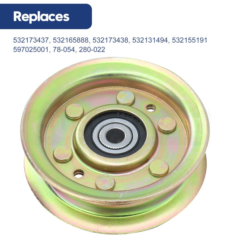 GUSUHAWK 532173437 Pulley Replace Craftsman 165888, 131494, 173437, 173438, Husqvarna 532173438, 532165888, 597025001 for Craftsman LT1000, LT2000, Husqvarna YTH1542XP, YTH18542 Lawn Tractors - Image 3